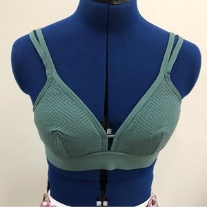 Green lace bra